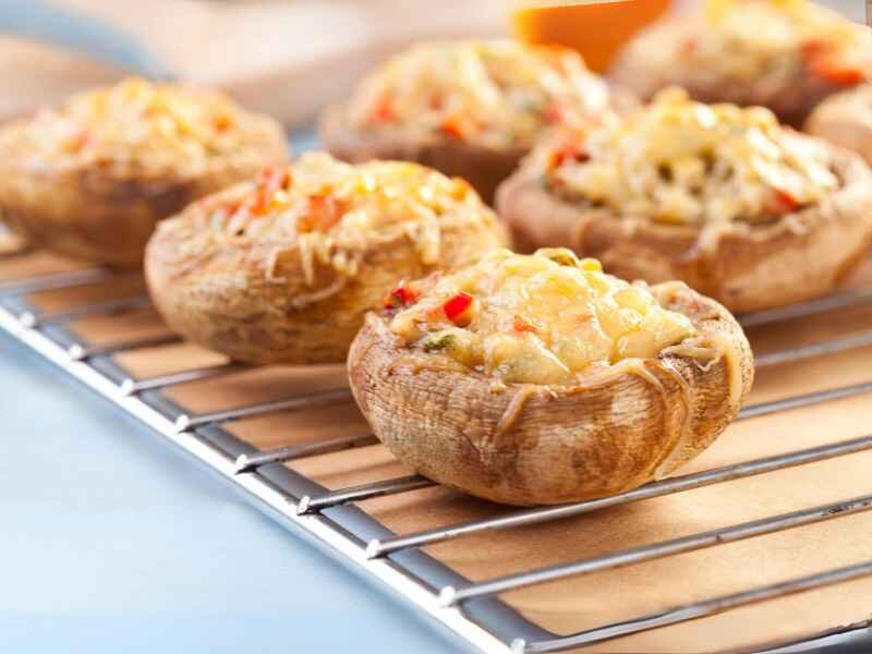 Baked Mexican Stuffed Mushrooms 