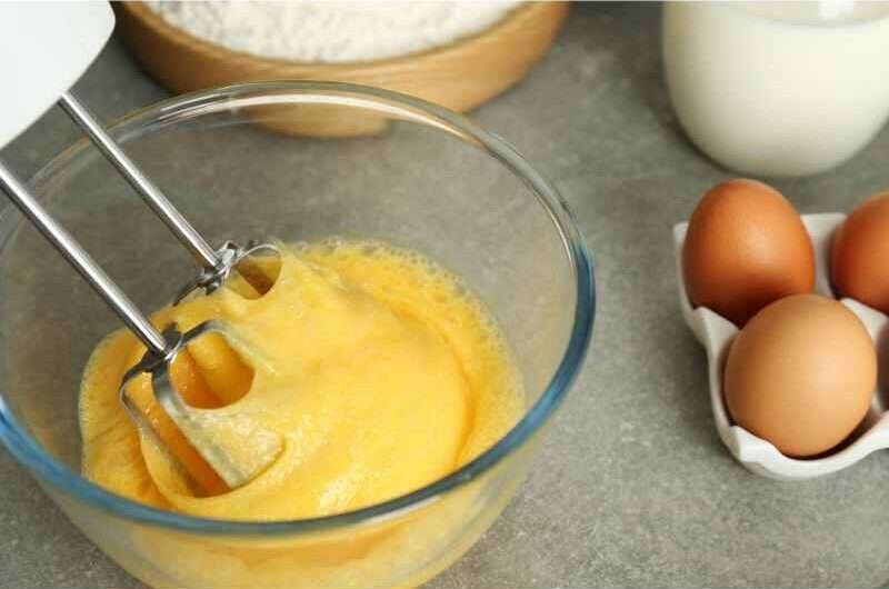 Beating Beaten Egg with Almond Milk