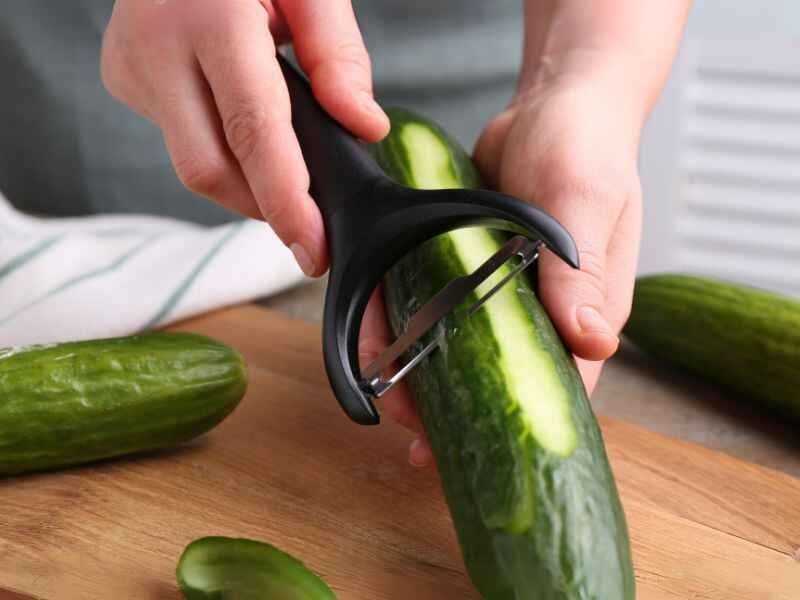 Peeling Cucumber. 