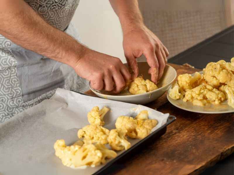 Coating Cauliflower Florets