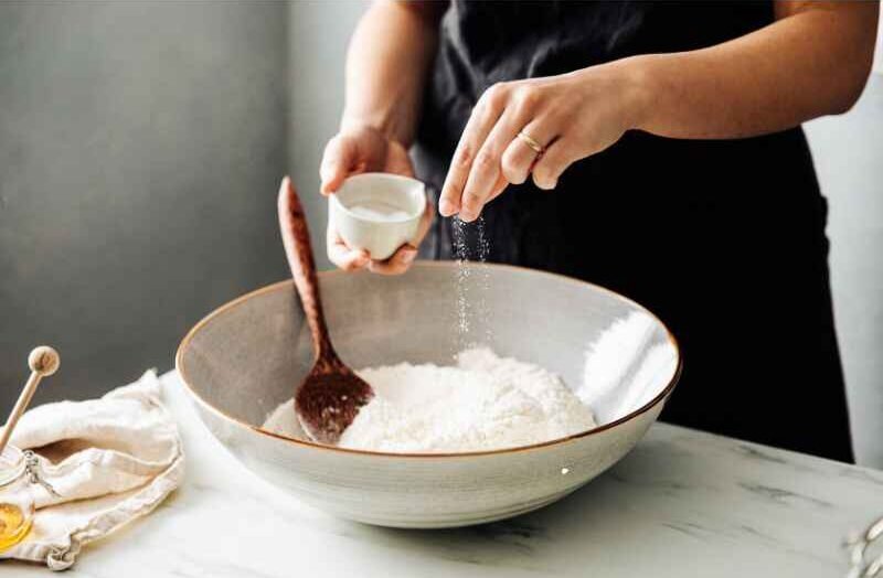 small bowl, whisk the flour, baking powder, and salt together