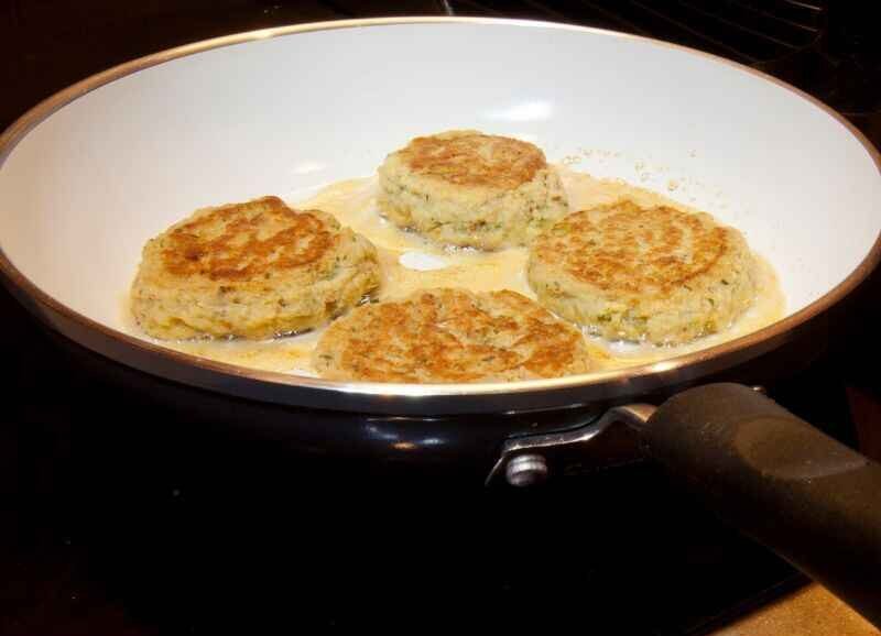 Cook the crab cakes