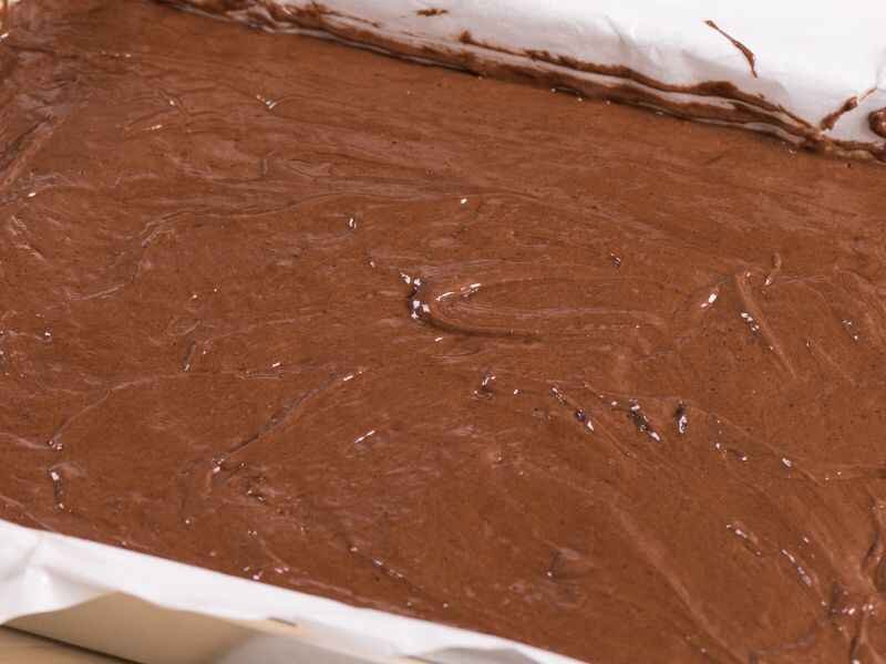 Scrape the batter into the loaf pan