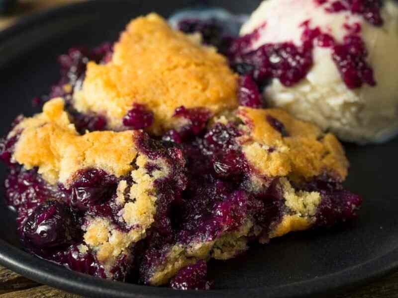 Serve the cherry cobbler recipe