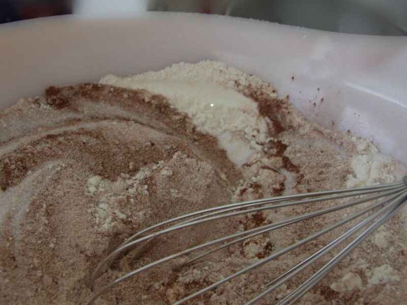 dry ingredients mixing