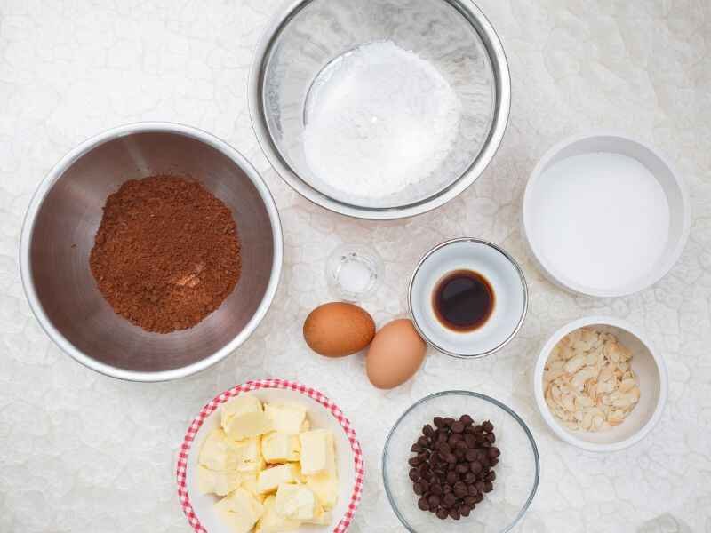 Ingredients of Chocolate Carrot Cake