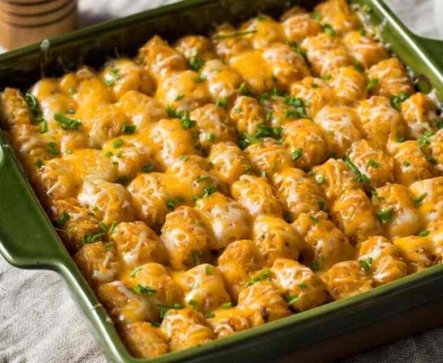 Buffalo Chicken Tater Tot Casserole Recipe