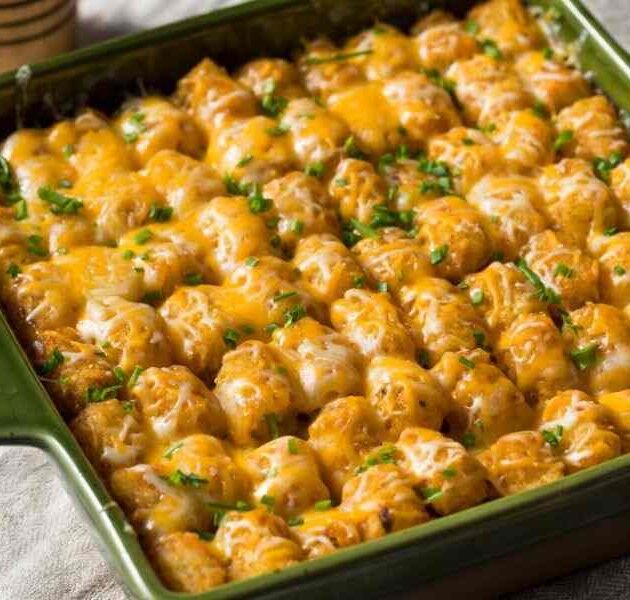 Buffalo Chicken Tater Tot Casserole Recipe