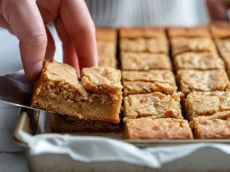 Slice and serve Butterscotch bars