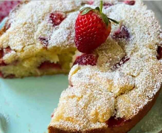 Strawberry Ricotta Cake