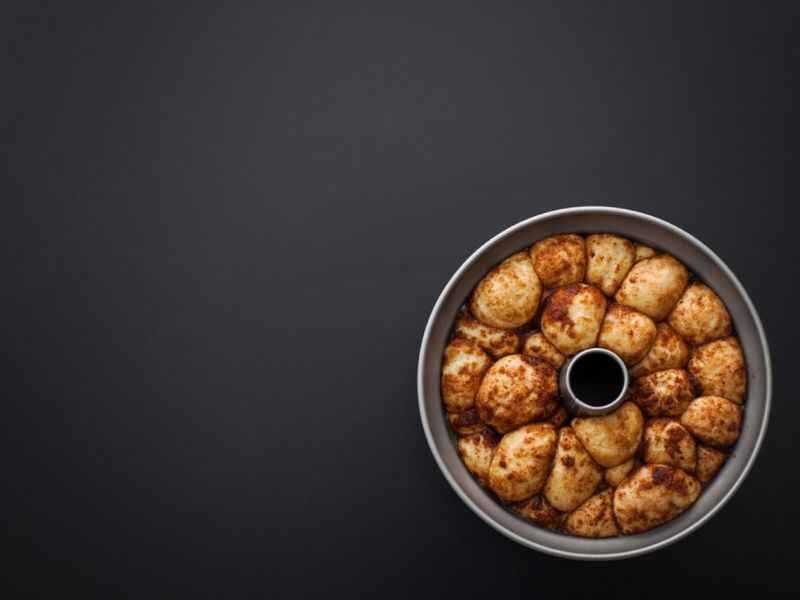 dough balls in the bundt pan